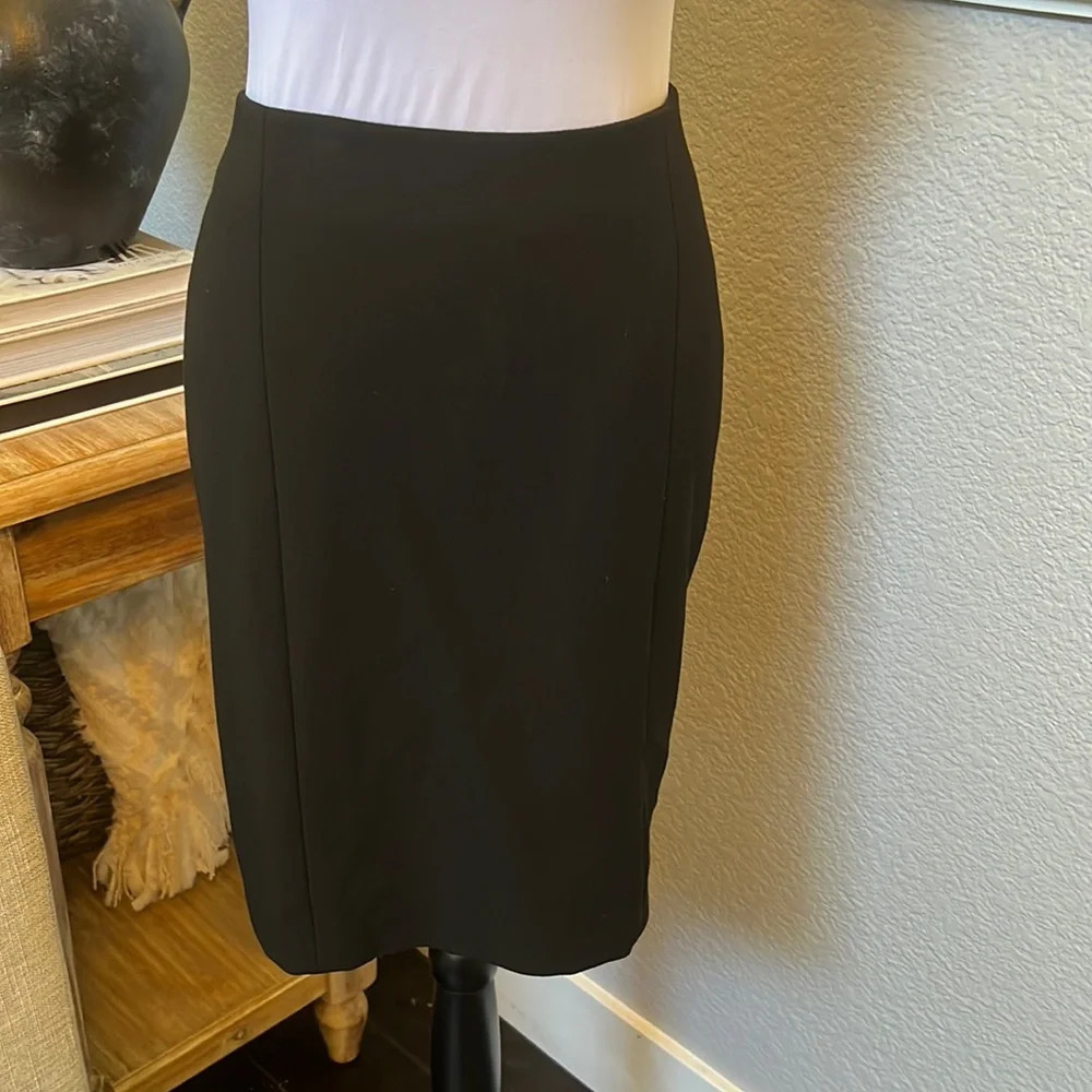 TALBOTS PONTE A-LINE BLACK SKIRT